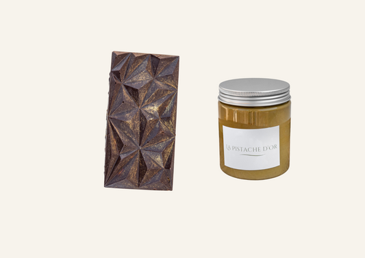 Coffret Cadeau Gourmand – Tablette de Chocolat & Crème de Pistache - La Pistache d'Or